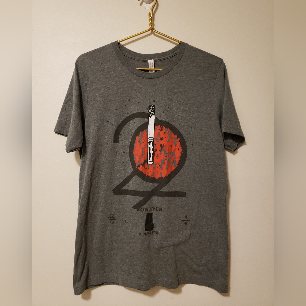 Bon Iver Large T Shirt Band Shirt Tour Tee Shirt Merch Music